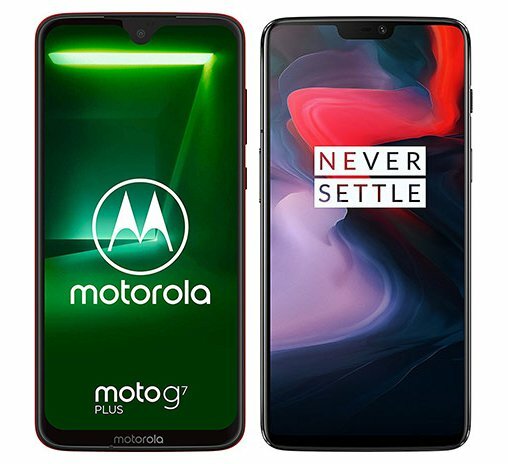 Smartphonevergleich: Motorola moto g7 plus oder One plus 6