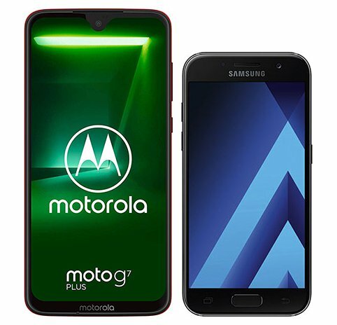 Smartphonevergleich: Motorola moto g7 plus oder Samsung galaxy a3 2017
