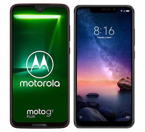 Smartphonevergleich: Motorola moto g7 plus oder Xiaomi redmi note 6 pro
