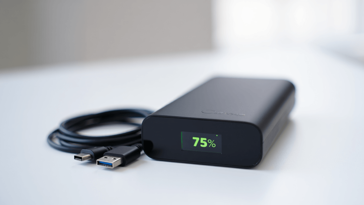 Amazon reduziert kompakte Powerbank mit Display auf nur 25 Euro