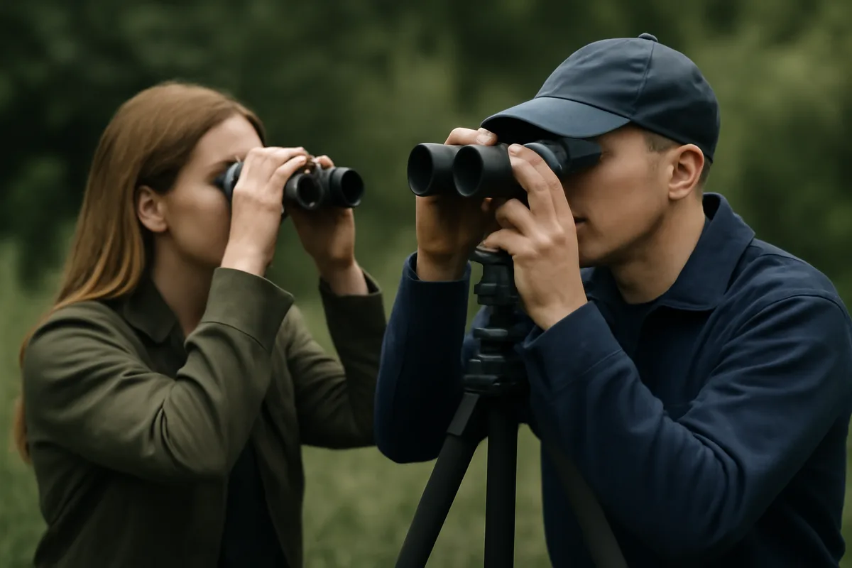 8x42 oder 10x42 &mdash; was passt besser? &mdash; Merkmal 8x42 10x42 Sehfeld Weit, leichteres Auffinden von bewegten Zielen Enger, daf&uuml;r mehr Detail Bildstabilit&auml;t Besser bei Handhaltung Empfindlicher gegen Verwackeln; Stativ empfohlen bei l&auml;ngeren Betrachtungen Geeignet f&uuml;r Vogelbeobachtung in dichter Vegetation, Sport
