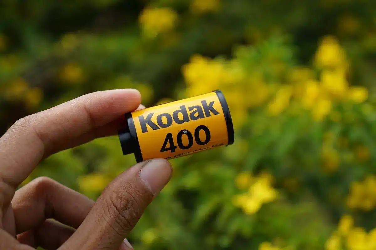 Verschiedene 120er-Rollfilme in einer offenen Verpackung