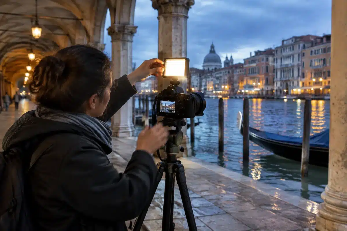 Dauerlicht Soluna II-60 im Praxistest in Venedig: bessere Reisefotos bei Nacht